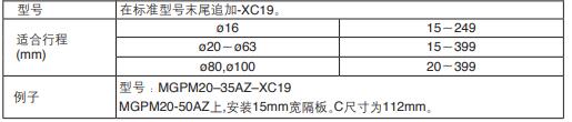 帶導桿氣缸中間行程